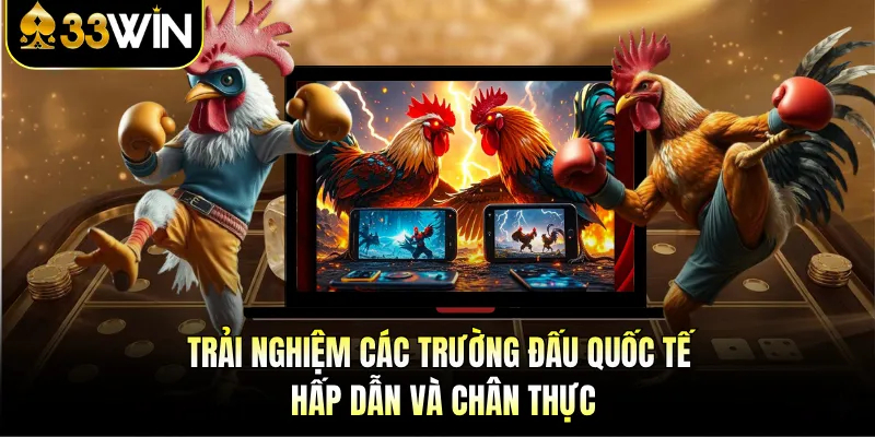 Đá Gà 33WIN - Cược Hấp Dẫn Và Xem Trực Tiếp Sống Động 2 Trải nghiệm các trường đấu quốc tế hấp dẫn và chân thực